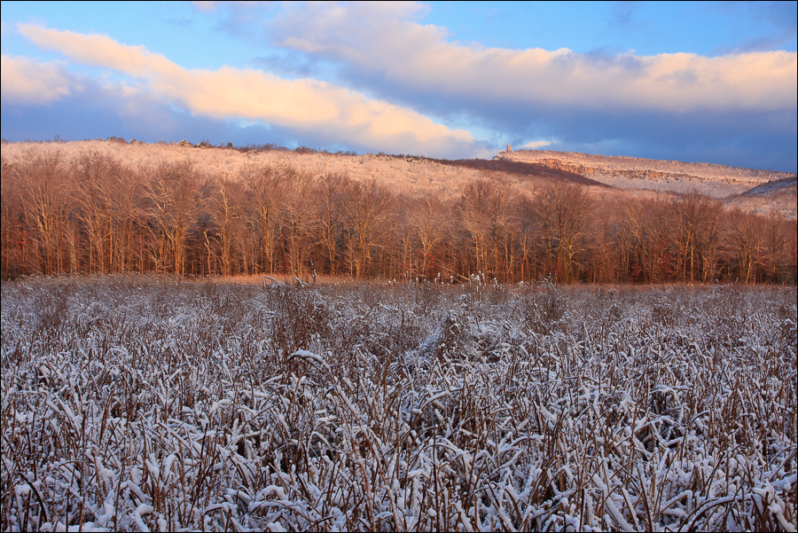 The Shawangunk Ridge and Sky Top in winter