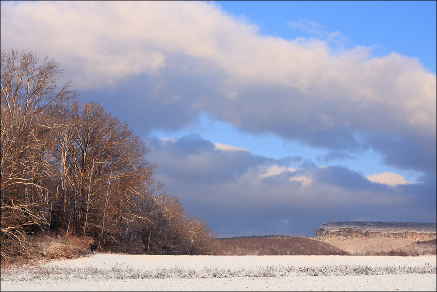 The Shawangunk Ridge and Sky Top in winter